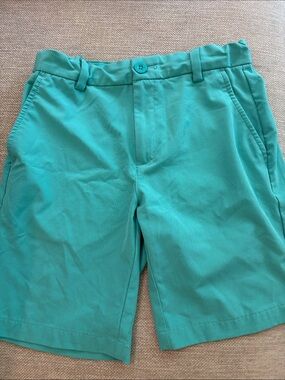 Vineyard Vines Teal Kids Flat-Front Shorts